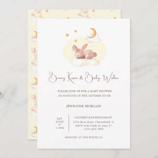 Convites Bunny Sonha Chá de fraldas Neutro