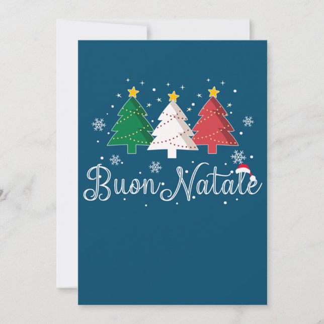 Convites Buon Natale Italian Christmas Tree (Frente)