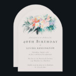 Convites Buquê de aniversário de 40 anos das Flores Elegant<br><div class="desc">Celebre um marco em estilo com o nosso Convite para aniversário de 40 anos das Flores Elegantes Modernas! Apresentando um buquê floral belamente ilustrado que combina o design moderno com a elegância do eterno, este convite dá o tom para uma celebração verdadeiramente sofisticada. Com um modelo de texto totalmente personalizável,...</div>