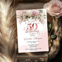 Buquê de Aquarela Bege com Verde Dourado 50 Aniver