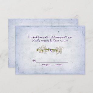 Convites Buquê de casamento da RSVP com pérolas