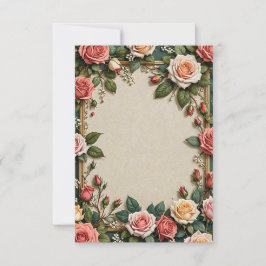 Convites Buquê de Casamento de Flores Rosa