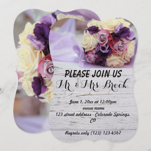 Convites Buquê de casamento Flor Romântico Destino do Desti