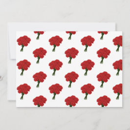 Convites Buquê de Cravos Vermelhos – Arte Romântica Elegant