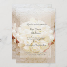 Convites Buquê de Flor Bridal Branca