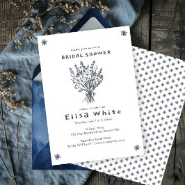 Convites Buquê de flor selvagem Chá de panela cáustico