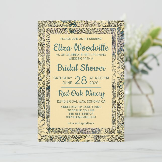 Convites Buquê de Flores Amarelas (Em pé/Frente)