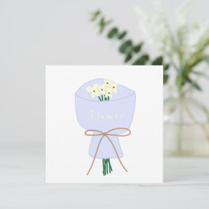 Convites Buquê de Flores de Creme Presente