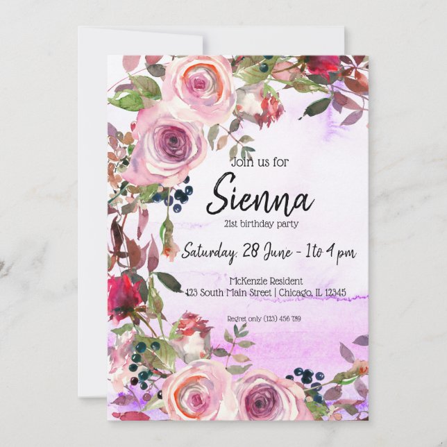 Convites Buquê de flores para todas as ocasiões (Frente)