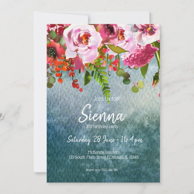 Convites Buquê de flores para todas as ocasiões (Frente)