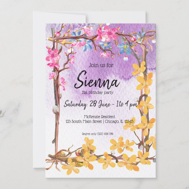 Convites Buquê de flores para todas as ocasiões (Frente)