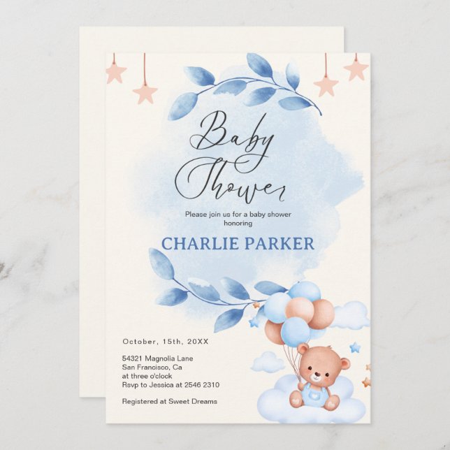 Convites Buquê de Flores Roxas (Frente/Verso)