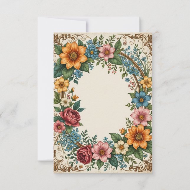 Convites Buquê de Fundo Amarelo-claro do Casamento das Flor (Frente)