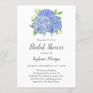 Convites Buquê de Hydrangea Roxo Floral