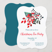 Buquê de inverno Red & Tea Party de Natal