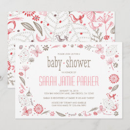 Convites Buquê de natureza rosa suave e florescente