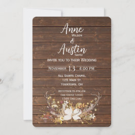 Convites Buquê de Noiva com Galhadas de Veado 