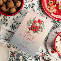 Buquê de Velas e Poinsettia de Natal