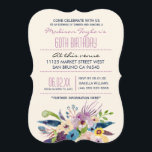 Convites Buquê Elegante de 60º aniversário<br><div class="desc">60º Buquê Elegante de Aniversário. Este convite brilhante e colorido é perfeito para qualquer celebração de aniversário moderna.</div>
