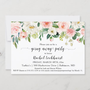 Convites Buquê Floral Cor-de-Rosa Brilhante Doce Saindo Fes