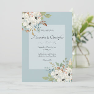 Convites Buquê Floral de Aquarela de Queda