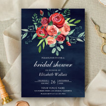 Buquê Floral de Rosas Vermelhas Banho de Noiva Azu