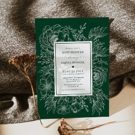 Convites Buquê Floral Modern Boho Emerald