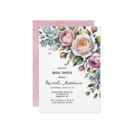 Convites Buquê Floral Romântico Brunch e Bubble