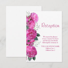 Convites Buquê Floral Romântico Recepção de Casamento