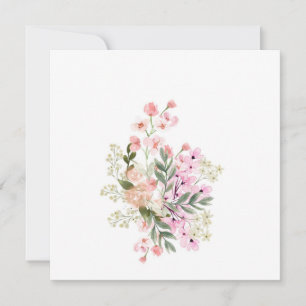 Convites Buquê Floral Rosa