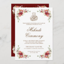 Buquê Floral Vintage Fronteira Islâmica Mehndi