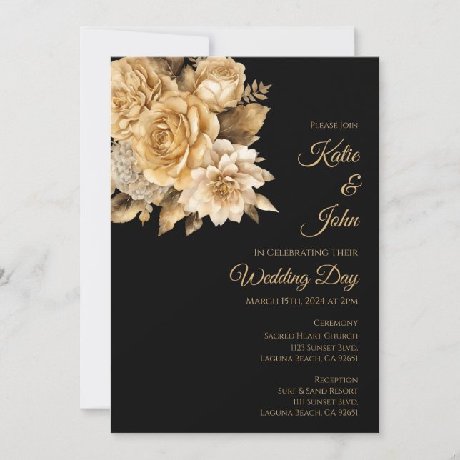 Convites Buquê Neutro da Flor (Frente)