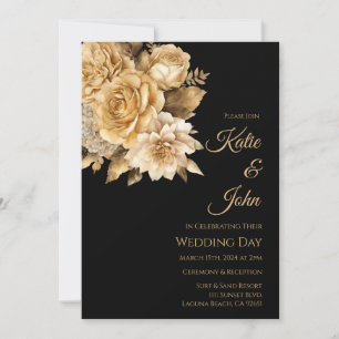 Convites Buquê Neutro de Flor - Casamento