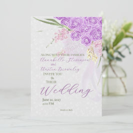 Convites Buquê Puerto Madero em gaze Bouquet Casamento