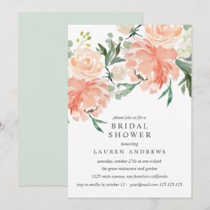 Convites Buquê Rosa Cor-de-rosa moderno Inv