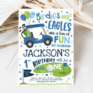 Convites Buraco De Aniversário De Golfe Em Uma Festa De pri