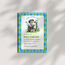 Buraco de Um Golfe Par-Tee Aniversário de 1 ano Me