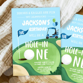 Convites Buraco Em Um Garoto De Golfe Primeiro Aniversário 