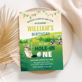 Convites Buraco em um primeiro aniversario de golfe