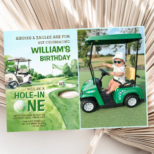 Convites Buraco em um primeiro aniversario de Golfe Par-tee