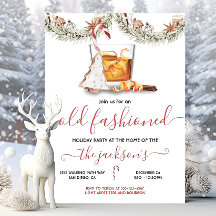 Burbon Old Fashiated Natal Foliday Party