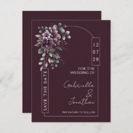 Convites Burgundy and Sage Arch Save the Date | Invitation