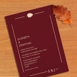 Convites Burgundy Autumn Wedding