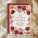 Convites Burgundy Cream Watercolor 70 Floral Aniversário<br><div class="desc">Burgundy elegante e cor d'água creme queda floral/convite de aniversário de outono para mulheres. Este convite foi feito para 70, mas pode ser personalizado para qualquer pessoa de qualquer idade. Entre em contato comigo para obter assistência com suas personalizações ou para solicitar outros produtos Zazzle correspondentes ou coordenadores para o...</div>