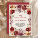 Convites Burgundy Cream Watercolor Floral 75º Aniversário<br><div class="desc">Burgundy elegante e cor d'água creme queda floral/convite de aniversário de outono para mulheres. Este convite foi feito para 75 anos, mas pode ser personalizado para qualquer pessoa de qualquer idade. Entre em contato comigo para obter assistência com suas personalizações ou para solicitar outros produtos Zazzle correspondentes ou coordenadores para...</div>