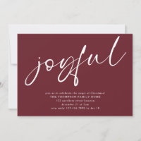 Burgundy do Partido de Natal de Script Alegre Mode