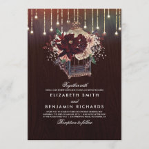 Burgundy Floral Lanterna Luzes Russas Casamento De