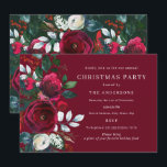 Convites Burgundy Green Winter Foliage Festa de Natal<br><div class="desc">Convites de Natal mais Bonito na Loja Little Bayleigh!</div>