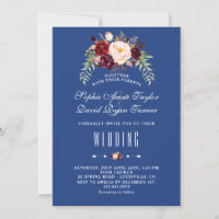Burgundy Marsala Marinho Azul Casamento