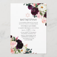 Burgundy Plum e Blush Pink Bat Mitzvah